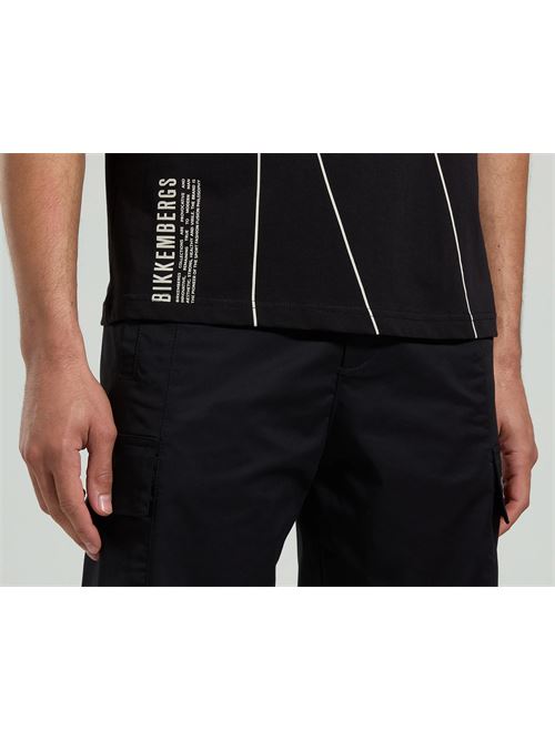 T-shirt nera BIKKEMBERGS | BMT09118000